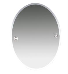Valsan M8000 Oslo 15 3/4" Frameless Beveled Oval Wall Mirror with Fixing Caps
