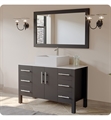 Cambridge Plumbing 8116 48" Free Standing Wood & Porcelain Single Vessel Sink Bathroom Vanity Set in Espresso
