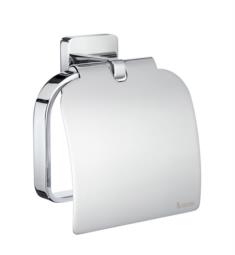 Smedbo OK3414 Ice 4 3/4" Wall Mount Euro Toilet Roll Paper Holder with Lid in Polished Chrome
