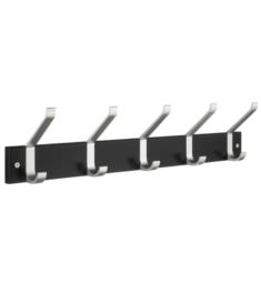 Smedbo BB1074 24" Wall Mount Coat and Hat Rack with Five Hook in Matte Black