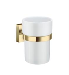 Smedbo RV343P House 3" Wall Mount Porcelain Tumbler with Holder in Polished Brass