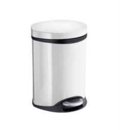 Smedbo FK66 Outline Lite 9 1/2" Free Standing Waste Bin with Foot Pedal in Lacquered White
