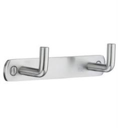 Smedbo B1052 5 1/8" Wall Mount Double Coat Rack Hook in Brushed Stainless Steel