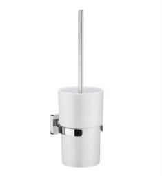 Smedbo OK333P Ice 4" Wall Mount Toilet Brush Holder with Porcelain Container in Polished Chrome
