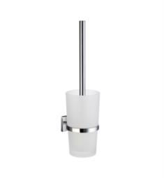 Smedbo R333 House 15" Wall Mount Toilet Brush Holder with Frosted Glass Container