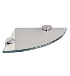 Valsan M292320CR Classic 8" Wall Mount/Corner Curved Glass Shelf in Chrome