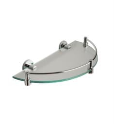 Valsan M668CR Classic 11" Wall Mount Glass Cloakroom Shelf with Gallery in Chrome