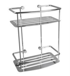 Valsan M871CR Classic 9 3/4" Wall Mount D-Shape Two Tier Shower Shelf in Chrome