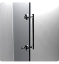 Sonia 125166 Tecno Project 20" Vertical Shower Door Handle Bar with Hook in Chrome