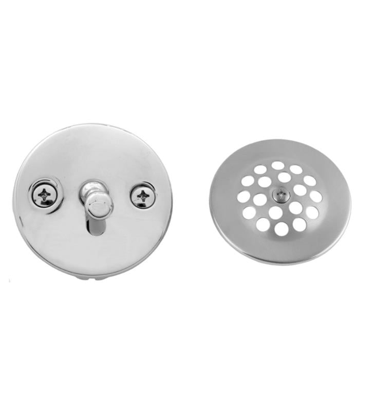 Jaclo 531-75-PEW Toe Control Drain Strainer with Single Hole Faceplate Pewter 3 