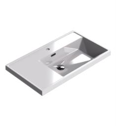 Sonia 161171 Code 31 3/4" Single Bowl Drop-In Rectangular MX1 Bathroom Sink in White Gloss