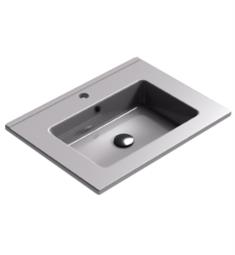Sonia 161416 Code 24 1/4" Single Bowl Drop-In Rectangular SX7 Bathroom Sink in White