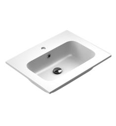 Sonia 168545 Evolve 23 3/4" Single Bowl Drop-In Rectangular MX3 Bathroom Sink in White Matte