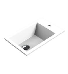 Sonia 163809 Puzzle 19 3/4" Single Bowl Drop-In Rectangular MX4 Bathroom Sink in White Matte