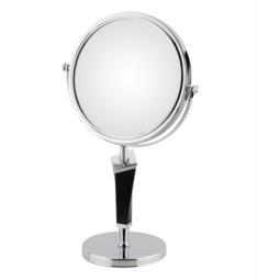 Aptations 80735 Mirror Image 8 1/4" Freestanding Double Sided Magnified Makeup Mirror in Chrome and Black
