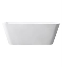 Avanity ABT1530-GL Piron 63" Acrylic Free Standing Rectangular Soaking Bathtub with Center Drain in Glossy White