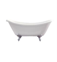 Avanity BT006G Nova 66 7/8" Acrylic Free Standing Clawfoot Oval Double Slipper Soaking Bathtub in Glossy White