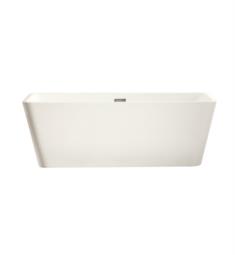 Avanity BT040D-1 Adele 66 7/8" Acrylic Free Standing Rectangular Double Ended Flat Bottom Soaking Bathtub in Glossy White