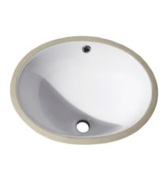 Avanity CUM16WT 16 7/8" Single Bowl Oval Undermount Bathroom Sink with Overflow in White