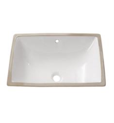 Avanity CUM22WT-R 22 3/8" Single Bowl Rectangular Undermount Bathroom Sink in White