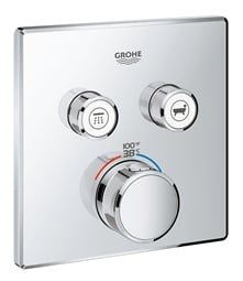 Grohe 29141000 Grohtherm SmartControl Dual Function Thermostatic Trim with Control Module in Chrome