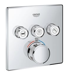 Grohe 29142000 Grohtherm SmartControl Triple Function Thermostatic Trim with Control Module in Chrome