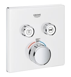 Grohe 29164LS0 Grohtherm SmartControl Dual Function Thermostatic Trim with Control Module in Moon White