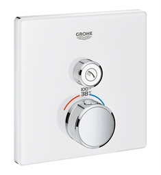 Grohe 29163LS0 Grohtherm SmartControl Single Function Thermostatic Trim with Control Module in Moon White