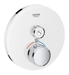 Grohe 29159LS0 Grohtherm SmartControl Single Function Thermostatic Trim with Control Module in Moon White