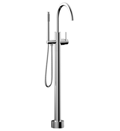 Phylrich 230-45 Basic II 9 1/2" Single Lever Handle Floor Mounted Tub Filler with Handshower