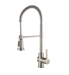 Kraus KPF-1690 Britt™ Single Handle Commercial Kitchen Faucet with Dual Function Sprayhead in all-Brite™ Spot Free Stainless Steel Finish