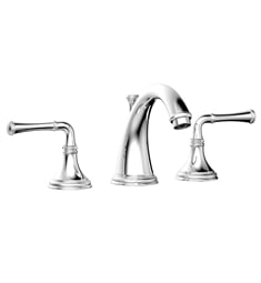 Phylrich 208-01 Coined 8 1/8" Double Lever Handle Widespread Bathroom Sink Faucet