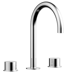 Phylrich 230-02 Basic II 6 1/2" Double Smooth Handle Widespread Bathroom Sink Faucet