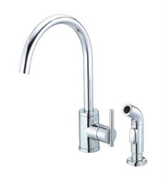 Gerber D401058 Parma 9 1/4" One Handle High-Rise 1.75 GPM Kitchen Faucet with 2.2 GPM Side Spray