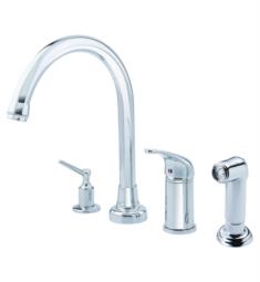 Gerber D409112 Melrose 8 1/4" One Handle High-Rise 1.75 GPM Kitchen Faucet with 2.2 GPM Side Spray and Soap Dispenser