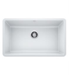 Blanco 442533 Precis 30" Single Bowl Undermount Silgranit Kitchen Sink in White