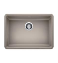 Blanco 442540 Precis 25" Single Bowl Undermount Silgranit Kitchen Sink with ADA Compliant in Truffle