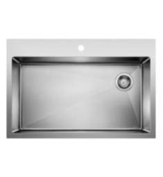 Blanco 524221 Quatrus 33" Super Single Bowl Drop In/Undermount Stainless Steel Kitchen Sink in Satin