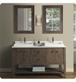 Fairmont Designs 1516-VH6021D River View 60" Double Bowl Open Shelf Vanity in Coffee Bean