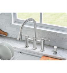 Blanco 442504 Empressa 9" Double Handle Bridge/Deck Mounted Kitchen Faucet with Pull-Down Dual Spray in Chrome