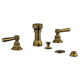 Phylrich 500-6 Hex Traditional Four Hole Deck Mounted Vertical Spray Bidet Faucet Set