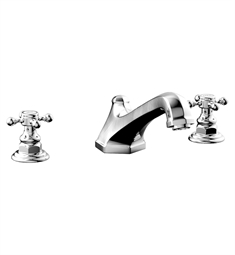 Phylrich 500-40 Hex Traditional 11 1/8" Two Cross Handle Widespread/Deck Mounted Roman Tub Faucet