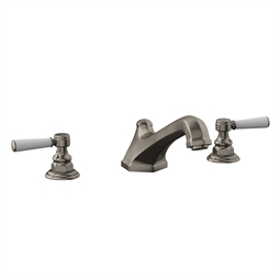Phylrich 500-42 Hex Traditional 11 1/8" Two Marble Lever Handle Widespread/Deck Mounted Roman Tub Faucet