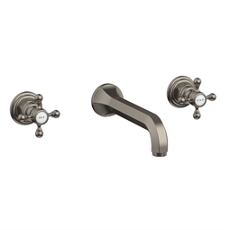 Phylrich 500-56 Hex Traditional 8 1/4" Two Cross Handle Widespread/Wall Mount Roman Tub Faucet