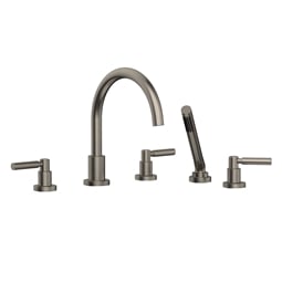 Phylrich D213C1 Basic 10 3/4" Three Handle Widespread/Deck Mounted High Spout Roman Tub Faucet with Handshower