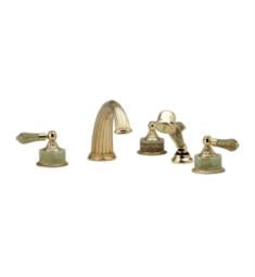 Phylrich K224P1 Versailles 12" Three Onyx Handle Widespread/Deck Mounted Roman Tub Faucet with Handshower
