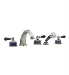 Phylrich K227P1 Regent 12" Three Onyx Handle Widespread/Deck Mounted Roman Tub Faucet with Handshower