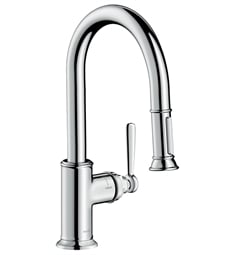 Hansgrohe 16584 Axor Montreux 12 7/8" Single Handle Deck Mounted Pull-Down Prep Kitchen Faucet