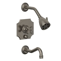 Phylrich 162-26 Marvelle Cross Handle Pressure Balance Tub and Shower Set