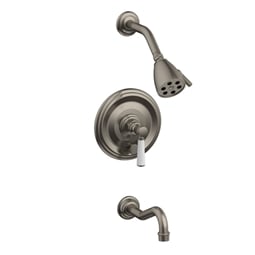 Phylrich 161-28 Henri Marble Lever Handle Pressure Balance Tub and Shower Set with Round Trim